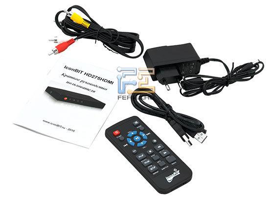 Комплект поставки плеера IconBiT HD275HDMI