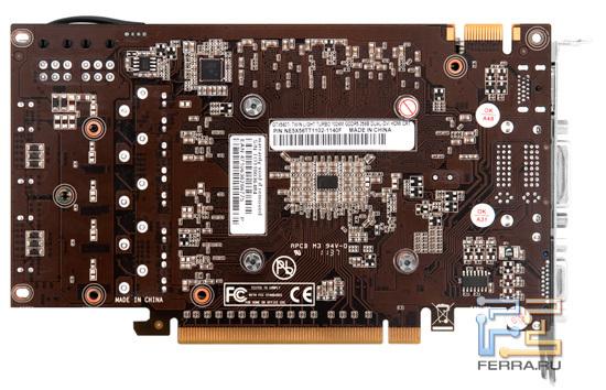 Обратная сторона видеокарты Palit GTX 560 Ti Twin Light Turbo 1024