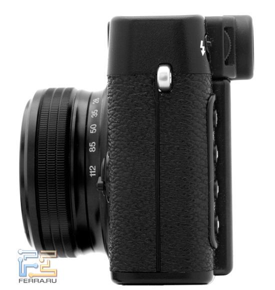 Объектив Fujifilm FinePix X10 в сложенном состоянии