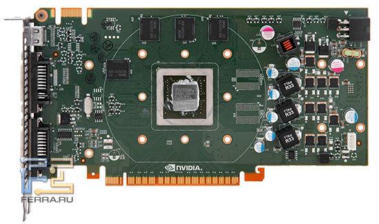 Компоновка не слишком плотная, есть возможность для подготовки более компактных версий видеокарты NVIDIA GTS 450