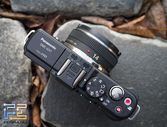 Panasonic Lumix GX1 – вид сверху