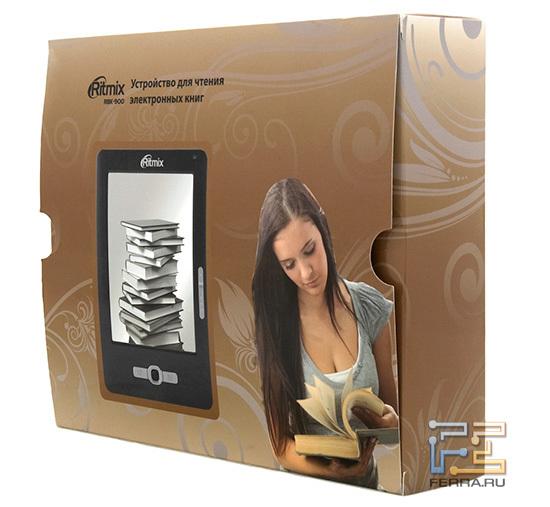 Лицевая сторона коробки с Ritmix RBK-900 занята картинкой для привлечения внимания...