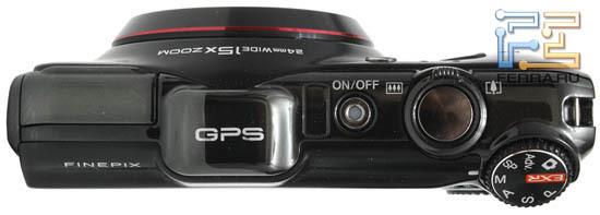 Fujifilm FinePix F550EXR, вид сверху