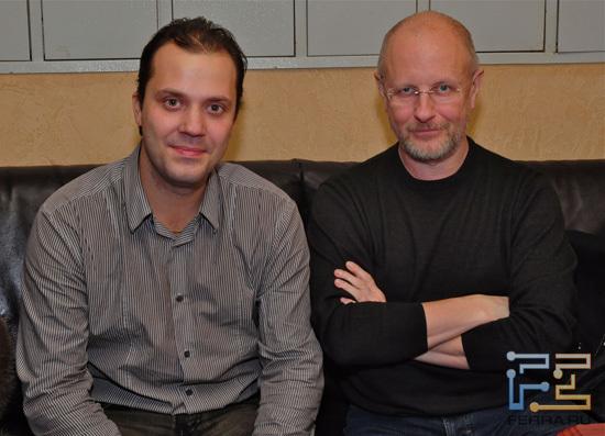 После беседы. Иван «neons90» Волин и Дмитрий «Гоблин» Пучков