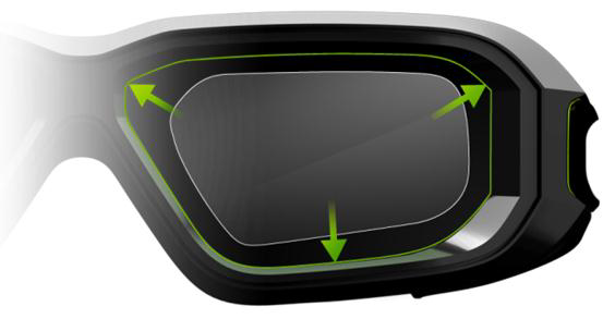 Сравнение размеров стёкол очков NVIDIA 3D Vision и 3D Vision 2