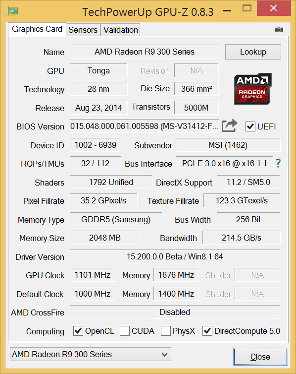 Разгон MSI R9 380 GAMING 2G