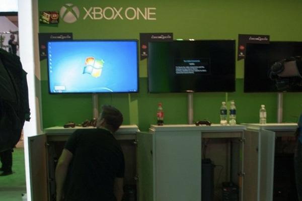 Windows 7 на стенде с игрой для Xbox One