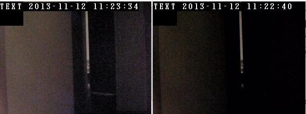 Пример использования WDR при плохом освещении: слева — D3100; справа — F1105