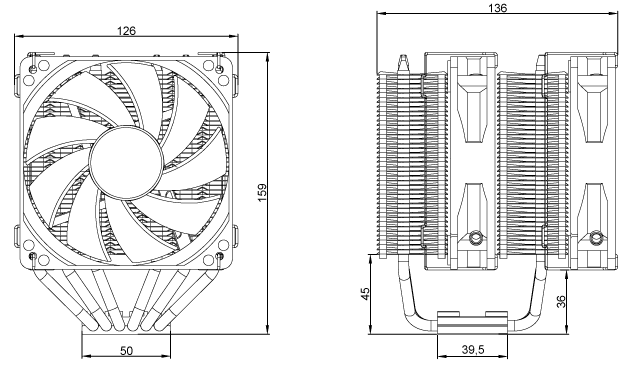 Размеры Deepcool NEPTWIN