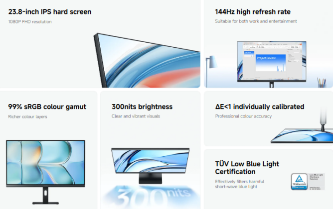 Дешевый монитор Xiaomi A24i с частотой 144 Гц вышел за пределами Китая