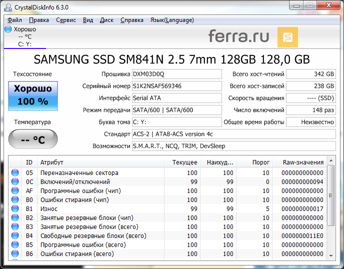 Характеристики накопителя Dell Latitude 14 Rugged Extreme