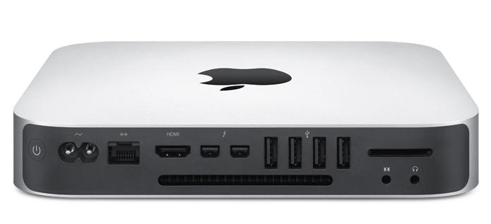 Задняя панель нового Apple Mac mini