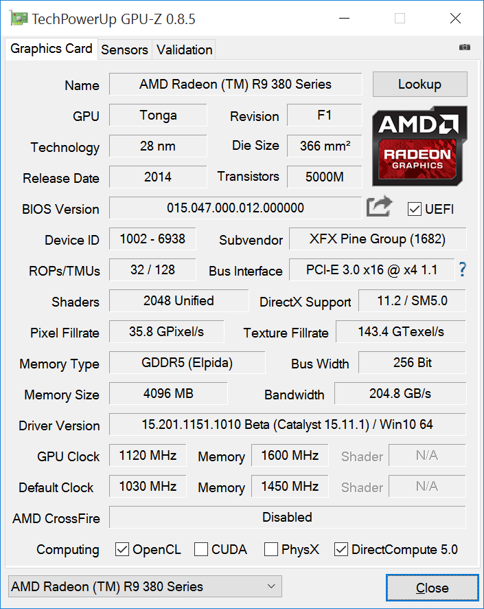 Разгон XFX Radeon R9 380X до стабильных частот