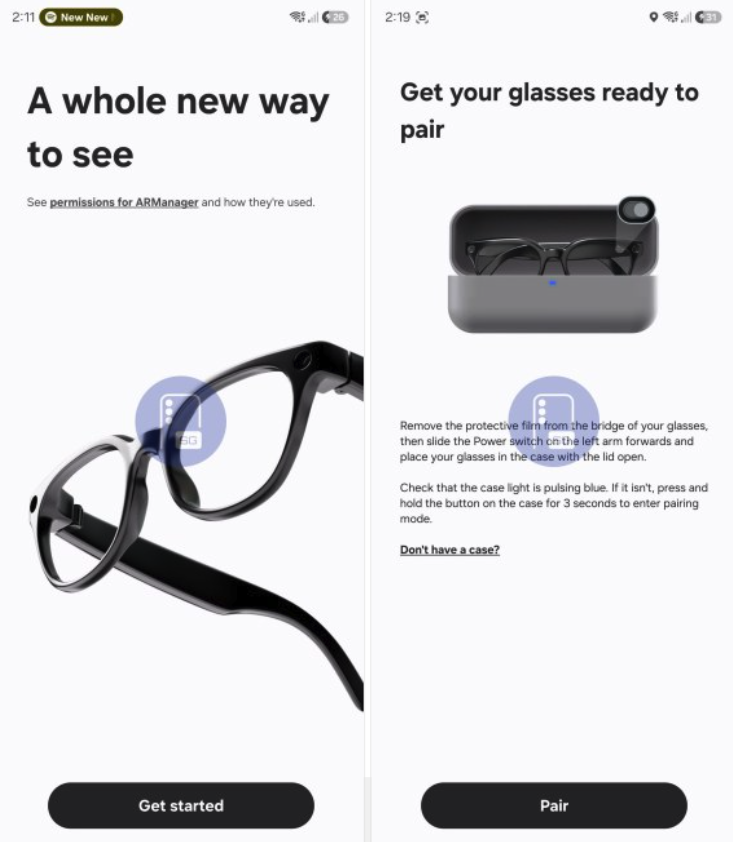 В приложении Samsung нашли рендеры умных очков Galaxy Glasses