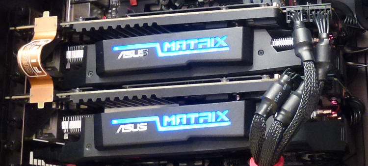 Цветовая индикация MATRIX LED Load Indicator у ASUS MATRIX R9 280X PLATINUM