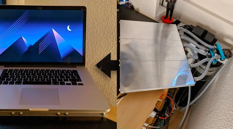 Мужчина установил водяное охлаждение на MacBook Pro, чтобы избавиться от шума вентиляторов