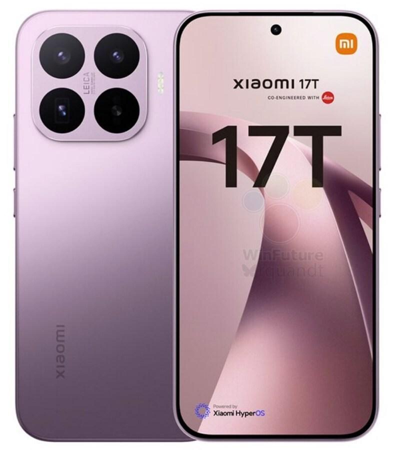 В Сеть утекли характеристики, цены и рендеры Xiaomi 17T и 17T Pro