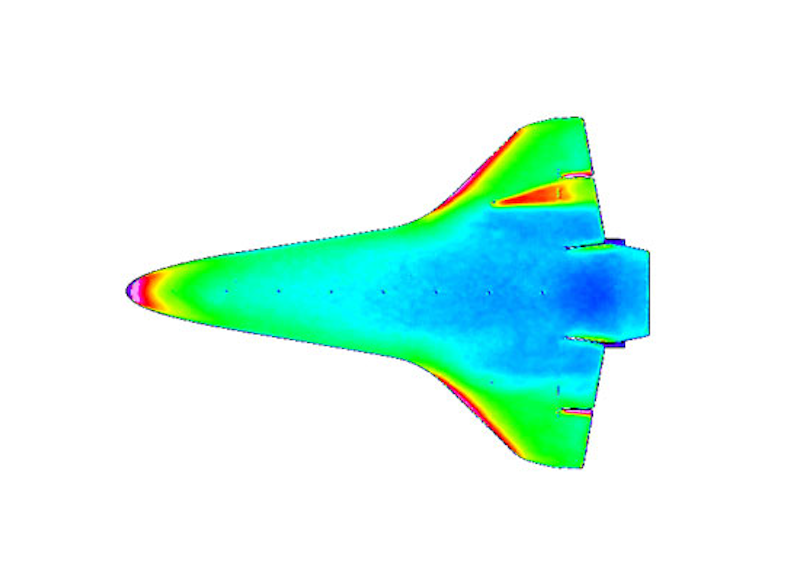 Зоны нагрева у шаттла