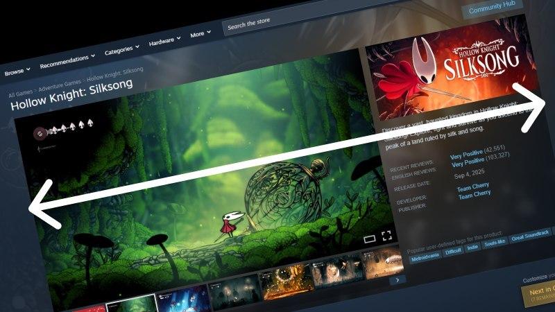 Valve изменила дизайн страниц в Steam: стали шире