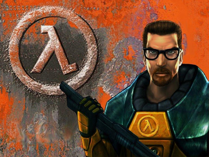 Логотип Half-Life и главный герой - учёный Гордон Фримен
