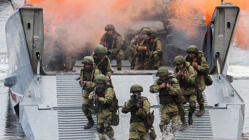 Десантники балтфлота на учениях в Калининграде