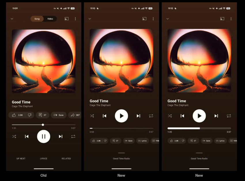 YouTube Music обновил интерфейс — для изменений ничего качать не надо
