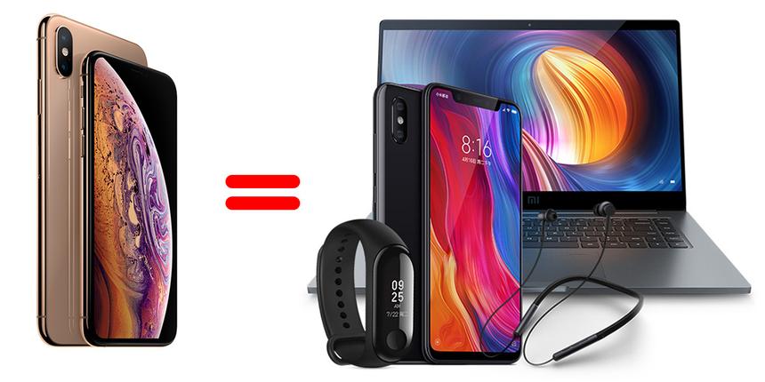 Xiaomi троллинга ради продаёт «набор XS Max» — флагманский смартфон, флагманский ноутбук, аудиофильская гарнитура и фитнес-браслет по цене iPhone XS Max с 64 Гбайт памяти