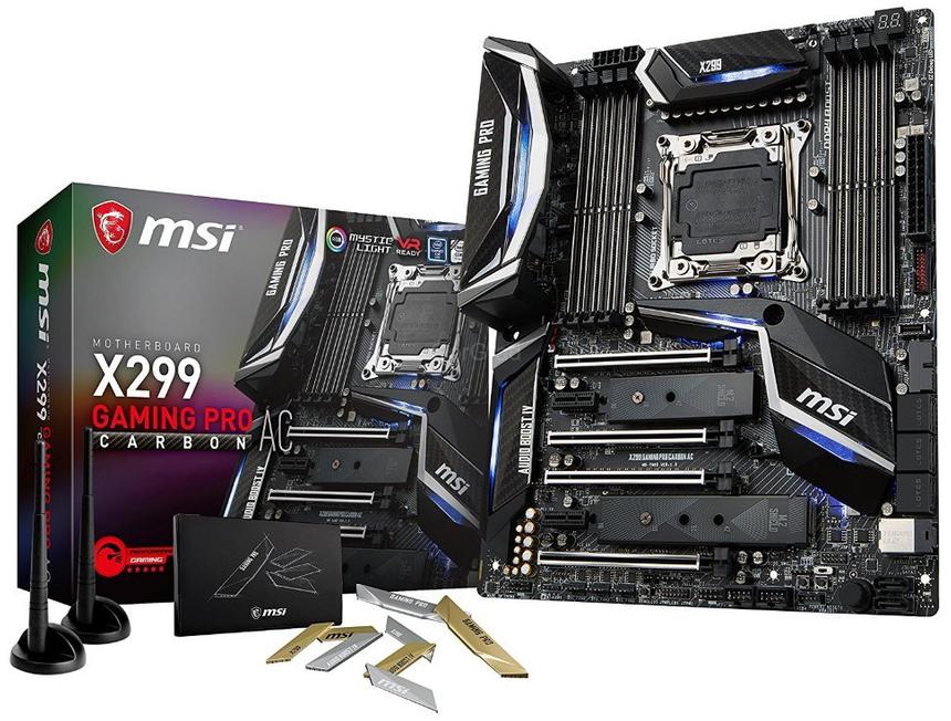 MSI X299 Gaming M7 ACK - одна из лучших материнских плат для экстремальных процессоров Intel. С подсветкой