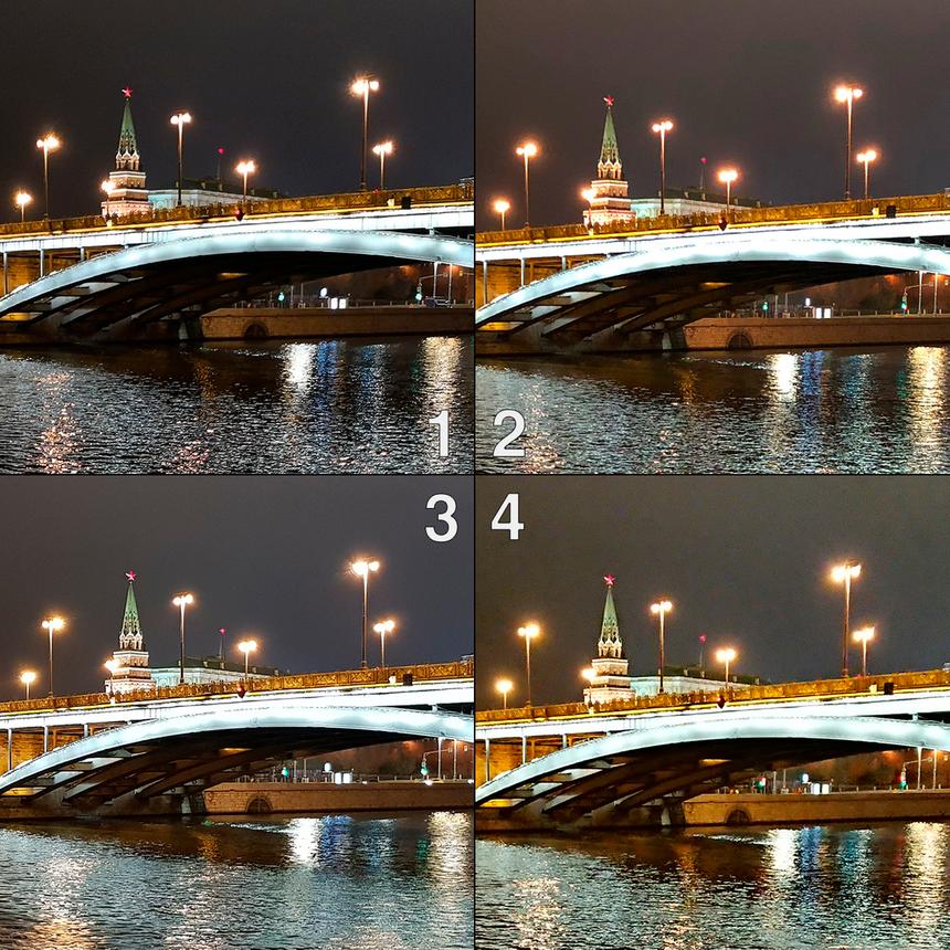 Яркие огни ночью