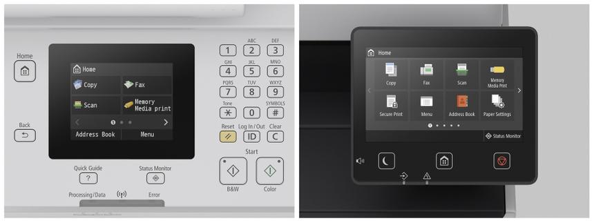 Обновлённый сенсорный экрана (справа) по сравнению со старым (слева)