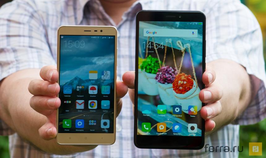 Даже рядом с Redmi Note 3 Pro (5,5 дюймов) габариты Mi Max 2 впечатляют