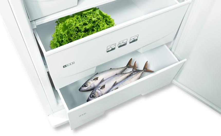 Ящик для рыбы и мяса. Здесь - 24 градуса