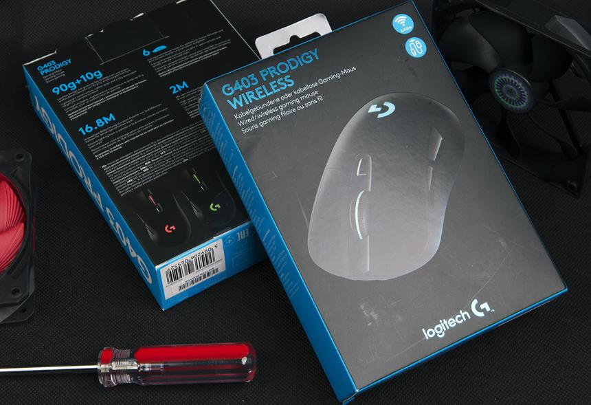 Упаковки Logitech G403 Prodigy и Logitech G403 Prodigy Wireless