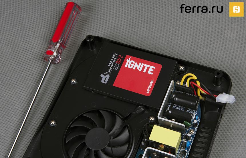 Установка накопителя в LUNA Design DNK-H PC Case