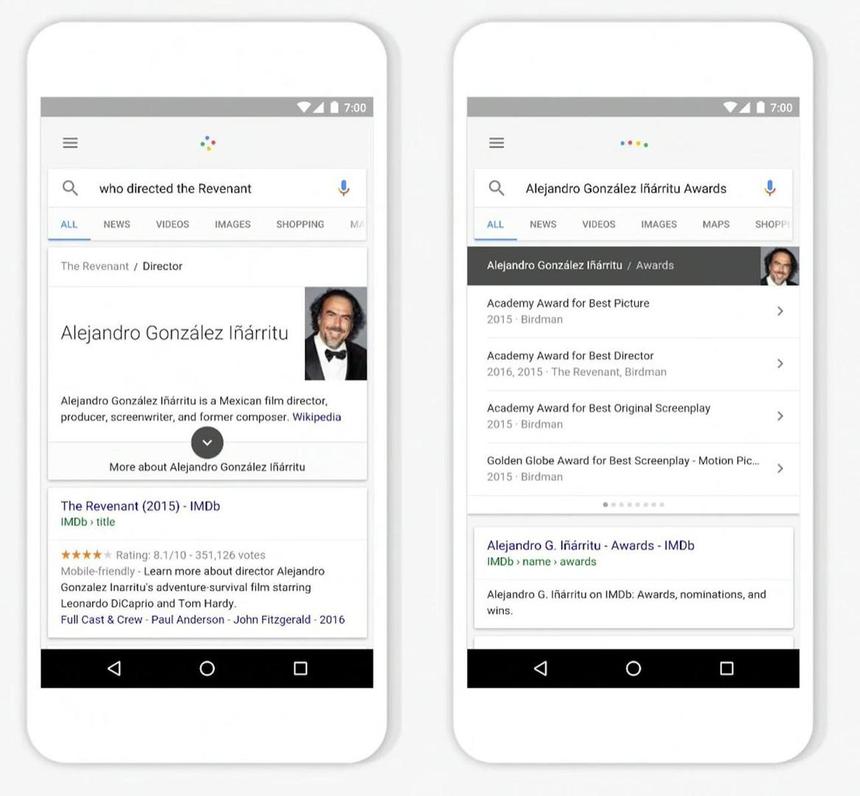 Google Assistant рассказывает, кто снял фильм «Выживший», и чем он знаменит