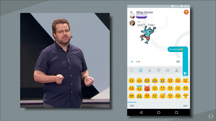 Буквы и смайлы в мессенджере Allo можно делать маленькими или растягивать до БОЛЬШИХ величин