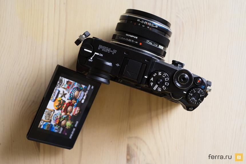Конструкция экрана Olympus PEN-F