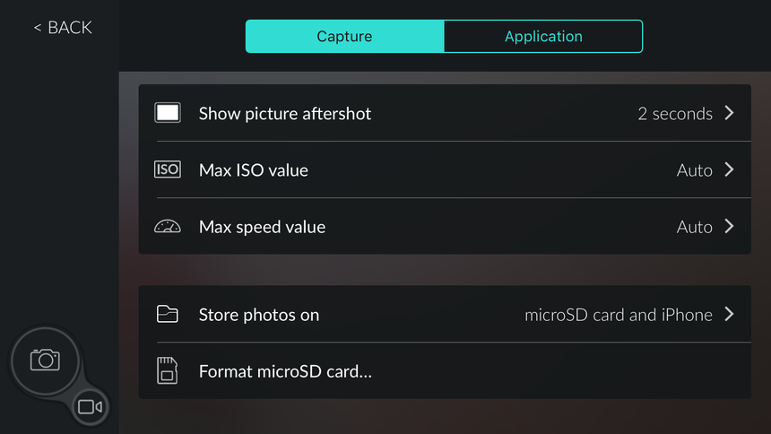 Интерфейс приложения DxO One на iPhone