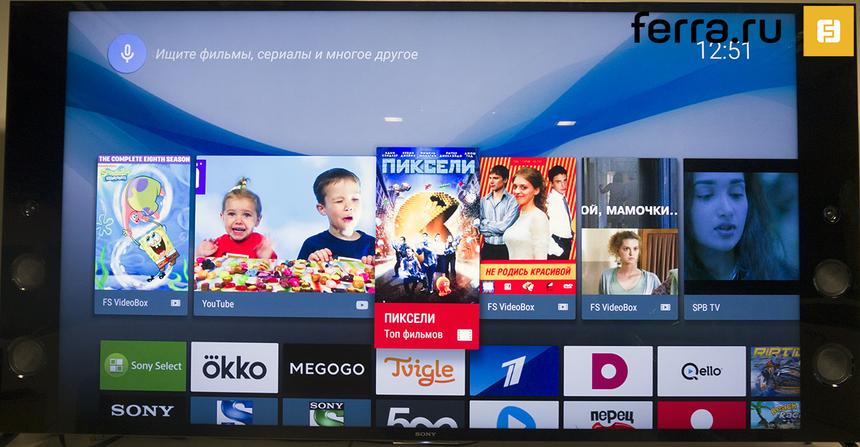 Android TV на телевизорах Sony