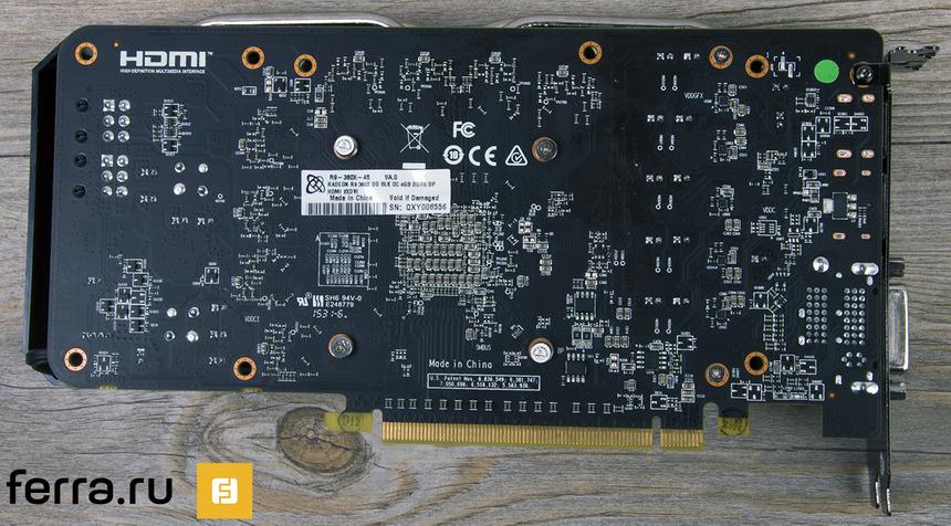 XFX Radeon R9 380X, оборотная сторона