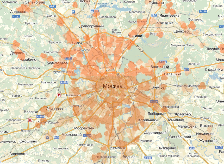 Карта покрытия TELE2 только для 4G