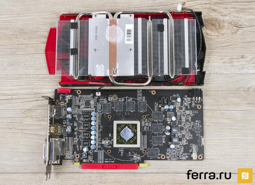 MSI R7 370 GAMING 2G, система охлаждения и печатная плата