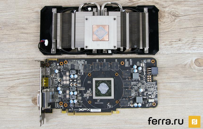 XFX BLACK DD Radeon R7 370, система охлаждения и печатная плата