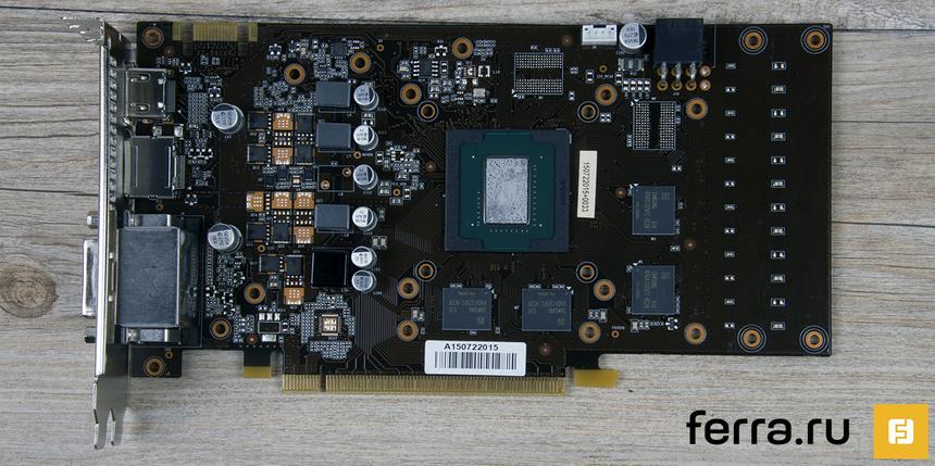 Palit GeForce GTX 950 StormX Dual, печатная плата