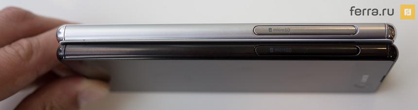 Левый торец корпуса Sony Xperia M5