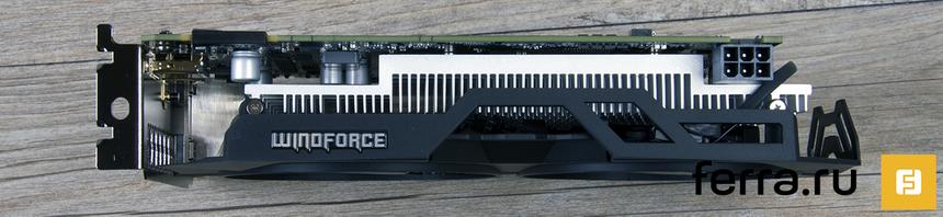 GIGABYTE GV-N950WF2OC-2GD, вид сверху