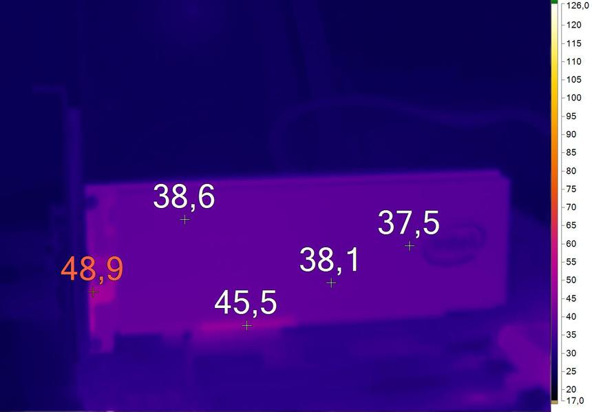 Нагрев Intel SSD 750 400 Гбайт