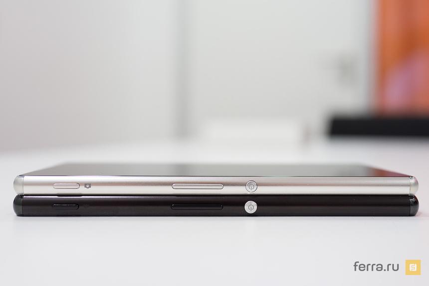 Боковая грань корпуса Sony Xperia Z3+