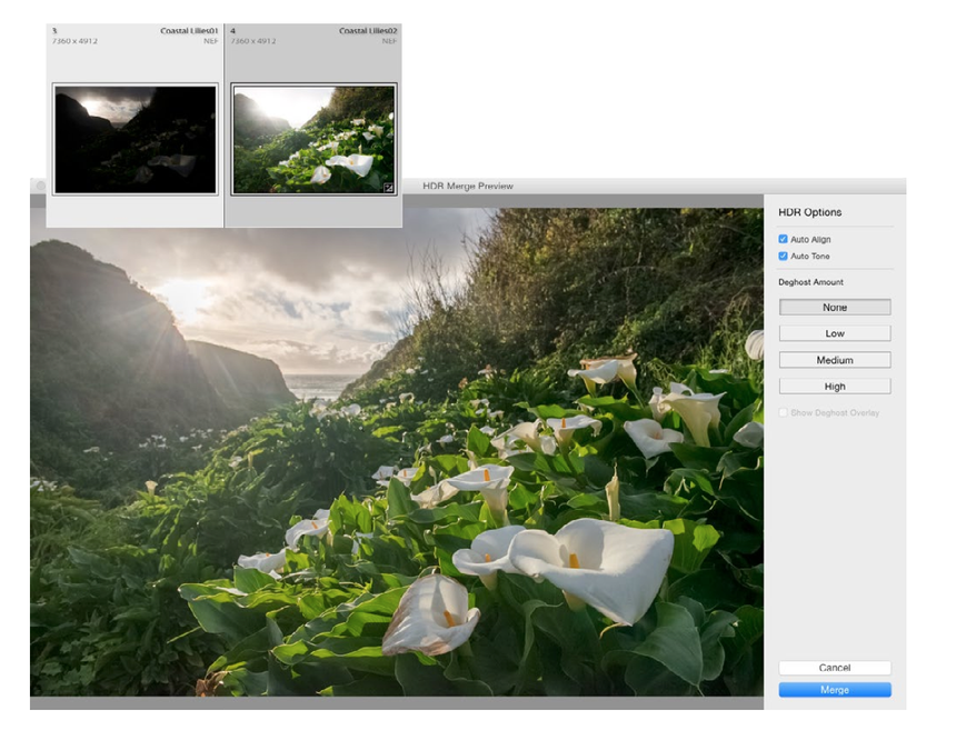 Создание HDR-изображение в Lightroom