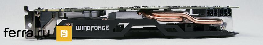 GIGABYTE GV-N960WF2OC-2GD, вид сверху